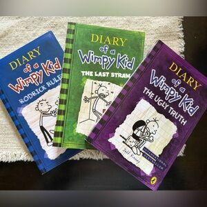Diary of a Wimpy Kid Book Set - Blue, Green, Purple